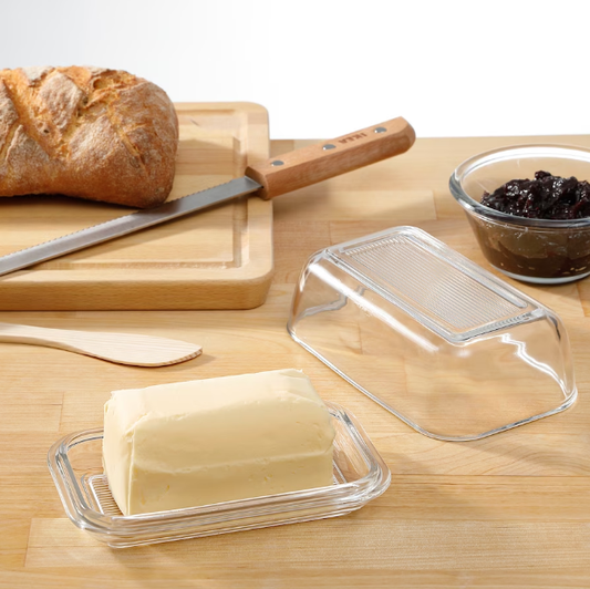 IKEA Butter dish, clear glass