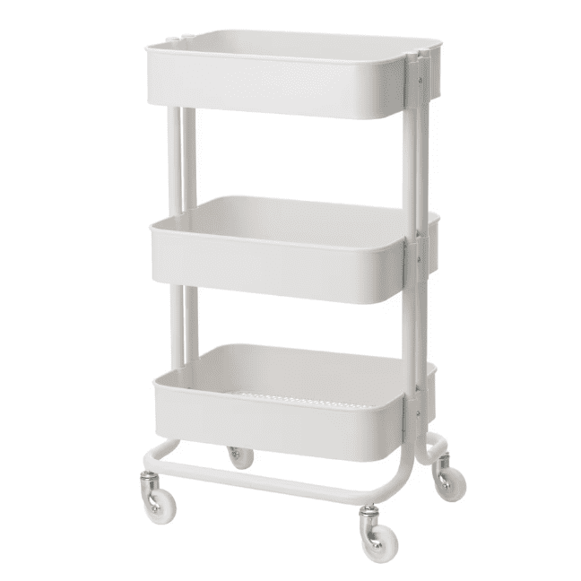 Trolley, white, 35x45x78 cm