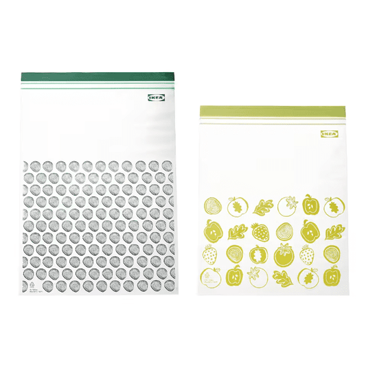 IKEA Resealable bag, patterned/green, 6/4.5 l
