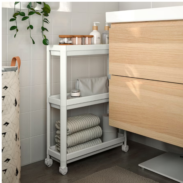 IKEA Trolley, white, 54x18x71 cm