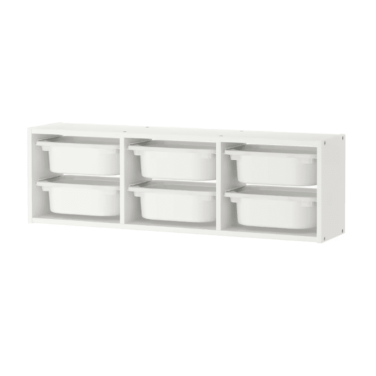 IKEA TROFAST Wall storage, white/white, 99x21x30 cm