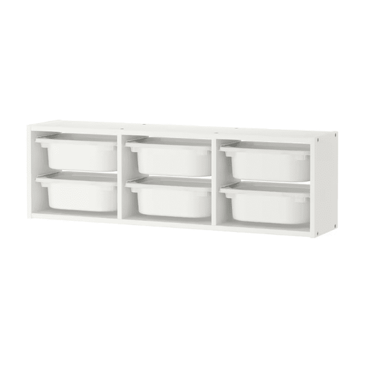 IKEA TROFAST Wall storage, white/white, 99x21x30 cm