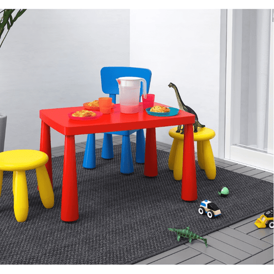 Children's table, in/outdoor red, 77x55 cm