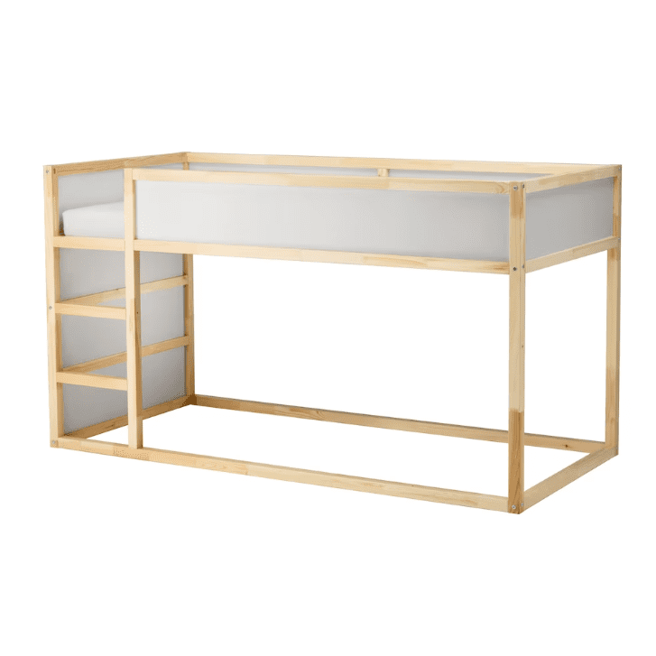 IKEA KURA Reversible bed, white/pine, 90x200 cm
