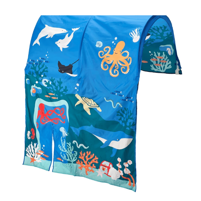 ikea bed tent IKEA KURA Bed tent, ocean animals pattern – Lovehome