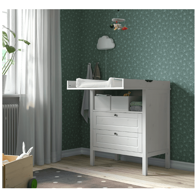 IKEA SUNDVIK Changing table/chest of drawers, white