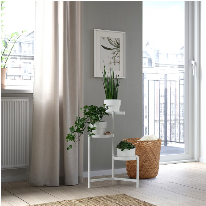 IKEA OLIVBLAD Plant stand, in/outdoor white, 58 cm