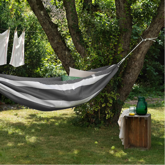 IKEA HAMNÖN Hammock, anthracite/white, 150x265 cm