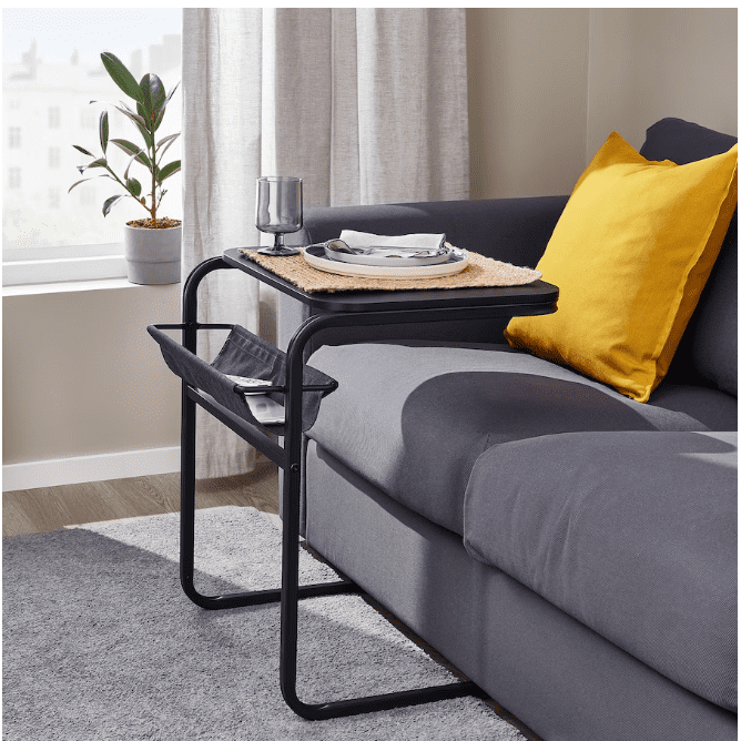 IKEA OLSERÃD Side table, anthracite/dark grey, 53x50 cm