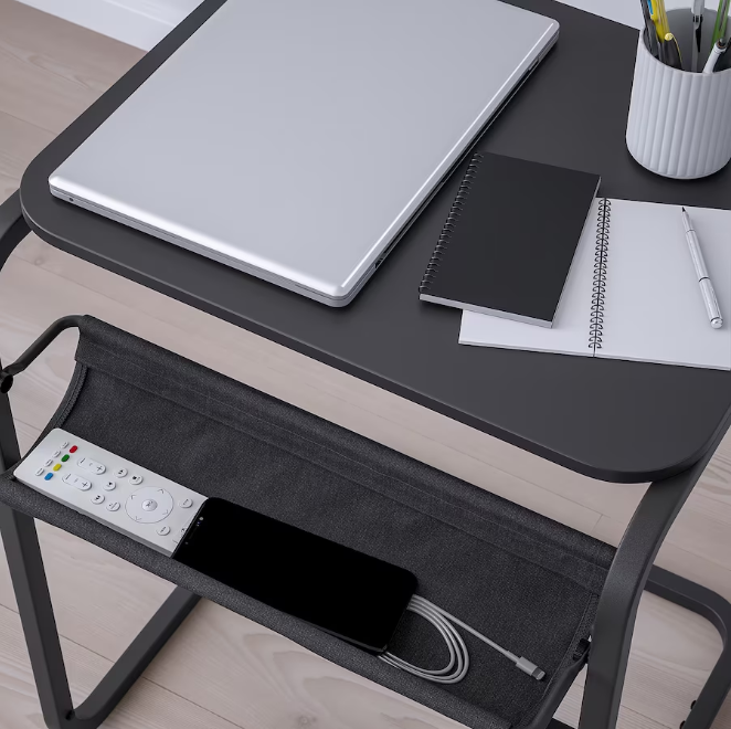 IKEA OLSERÃD Side table, anthracite/dark grey, 53x50 cm