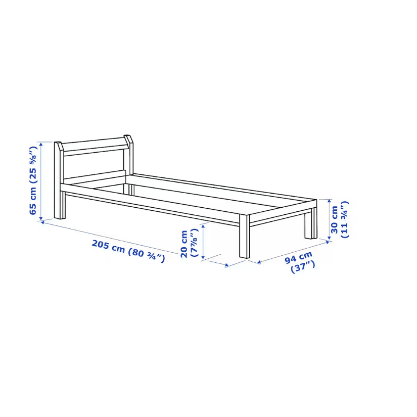 IKEA NEIDEN Bed frame, pine, 90x200 cm