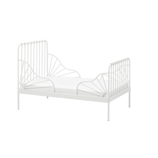 IKEA Ext bed frame with slatted bed base, white, 80x200 cm