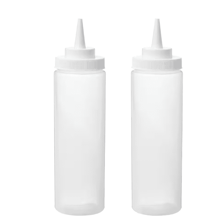 Squeeze bottle, plastic/transparent, 330 ml (SET 0F 2)