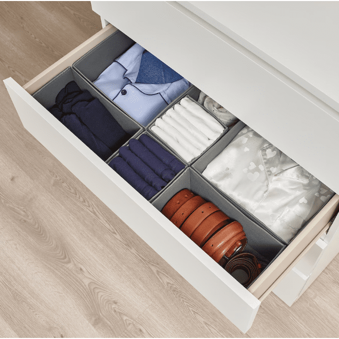 Box, set of 6, dark grey