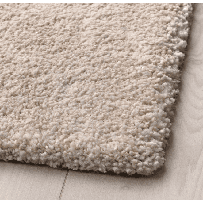 STOENSE Rug, low pile, off-white, 80x150 cm