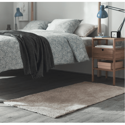 STOENSE Rug, low pile, off-white, 80x150 cm