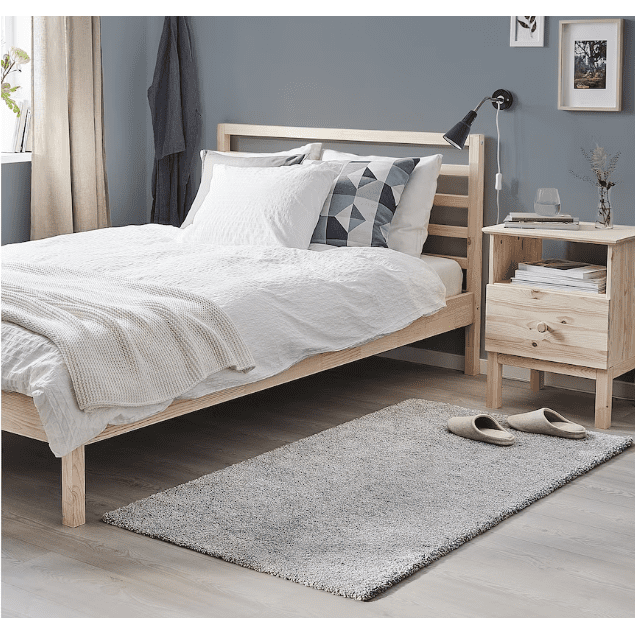 IKEA Rug, low pile, medium grey, 80x150 cm
