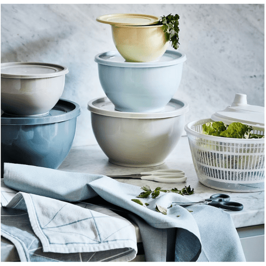 IKEA Bowl with lid, set of 5, mixed