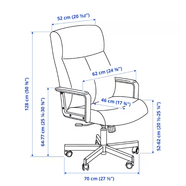 Desk and storage combination, and swivel chair white/beige