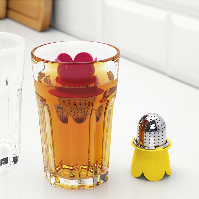 IKEA Tea infuser, light red/yellow