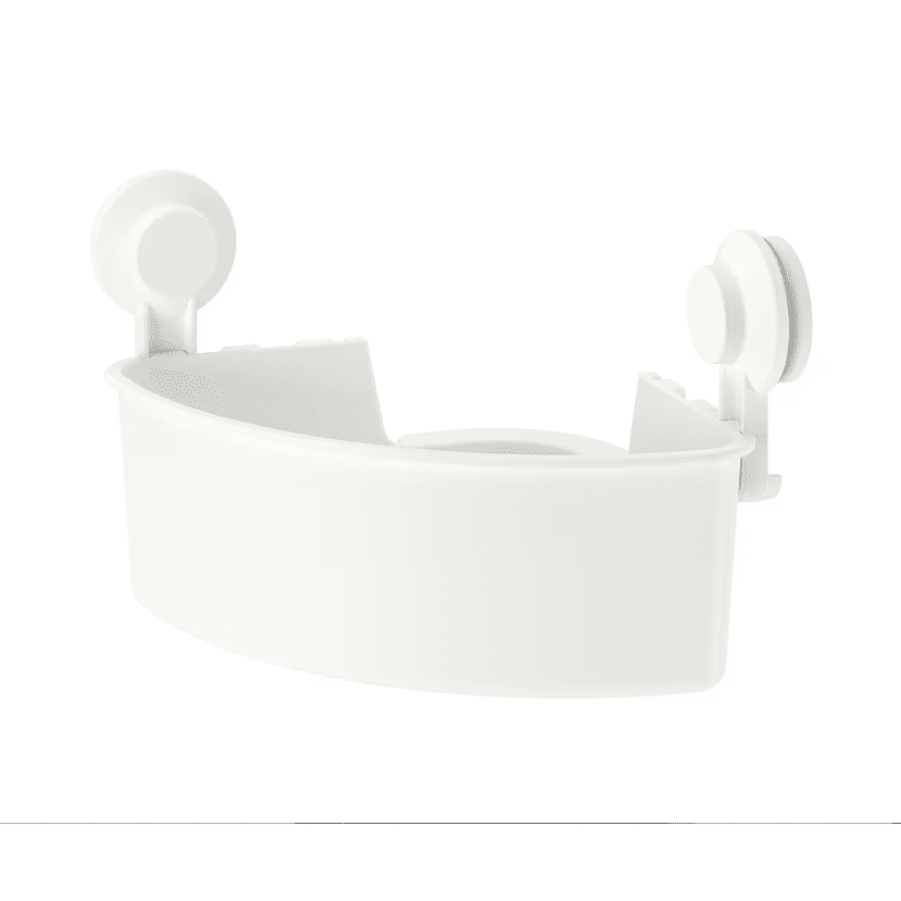 IKEA Corner shelf unit with suction cup, white