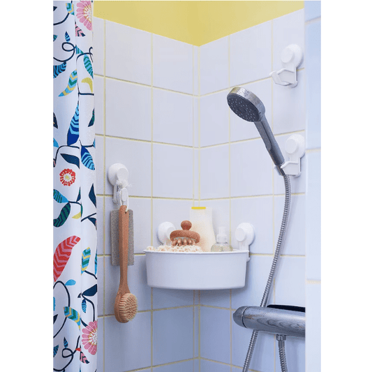 IKEA Corner shelf unit with suction cup, white