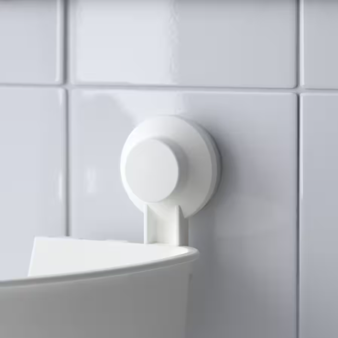 IKEA Corner shelf unit with suction cup, white