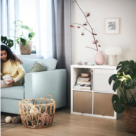 IKEA Shelving unit, Black-Brown, 77x77 cm