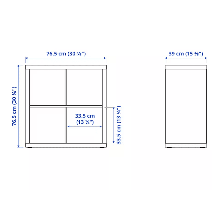 IKEA Shelving unit, Black-Brown, 77x77 cm