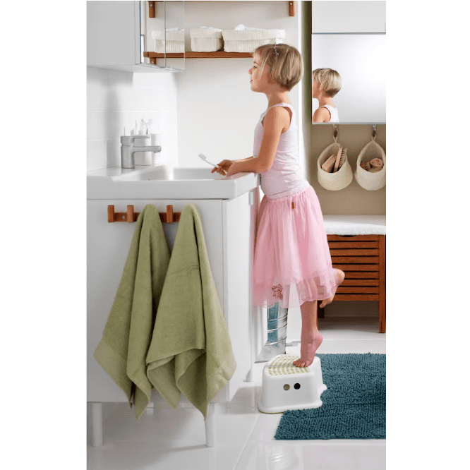 IKEA Children's stool, white/green