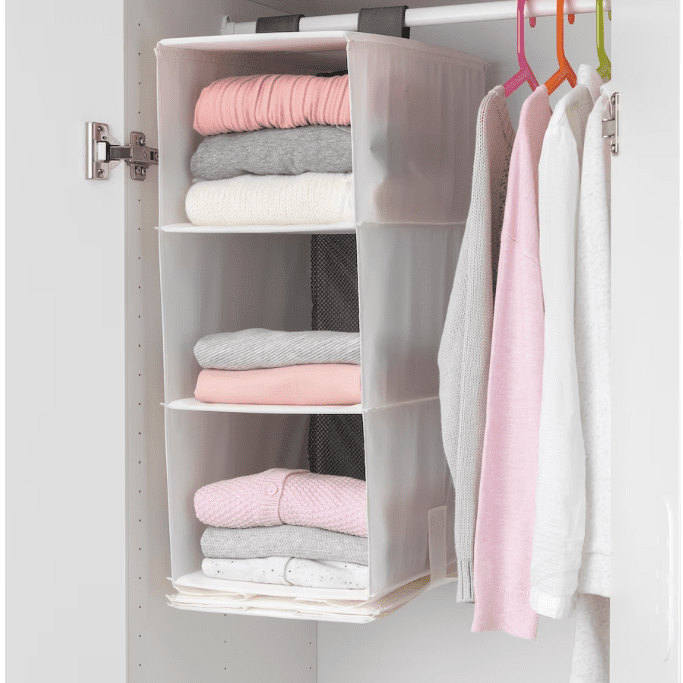 IKEA Storage with 5 compartments, white, 25x40x98 cm