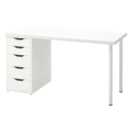 LAGKAPTEN / ALEX Desk, white, 140x60 cm
