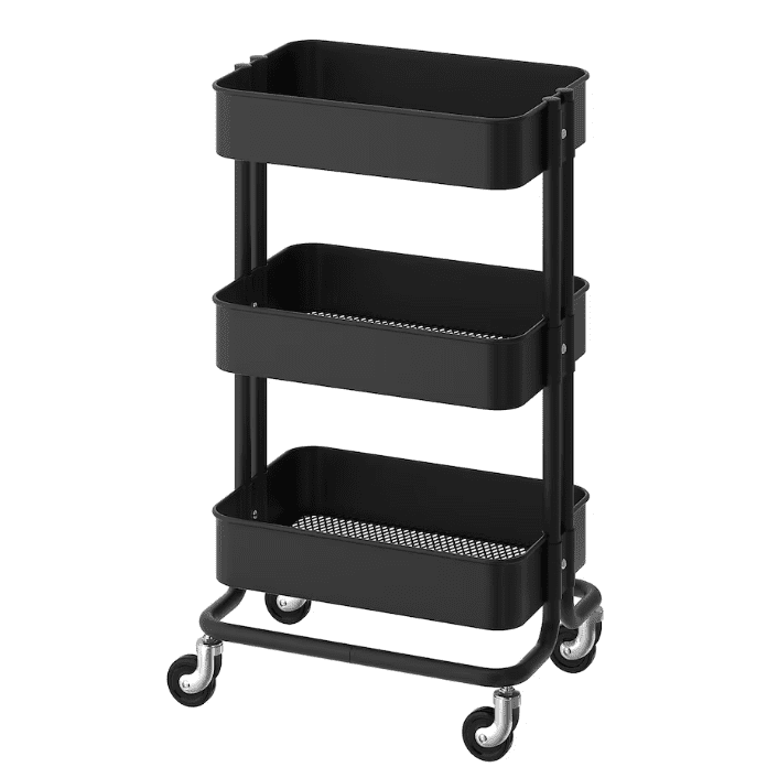 Trolley, black, 35x45x78 cm
