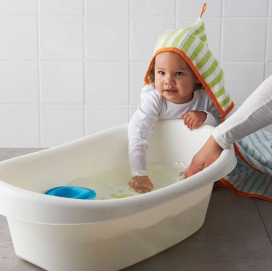 IKEA Baby bath, white/green