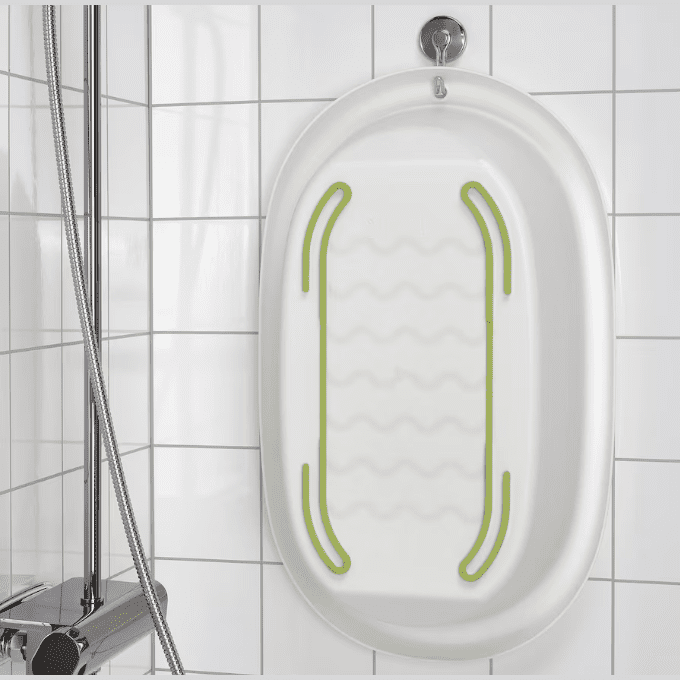 IKEA Baby bath, white/green