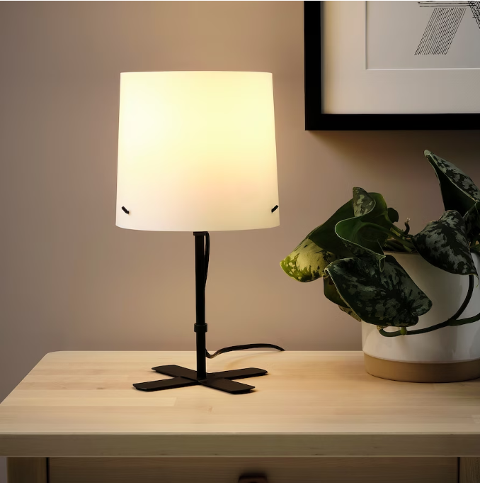IKEA Table lamp, black/white, 31 cm