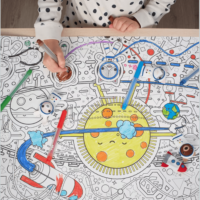 Colouring paper roll, space, 10 m