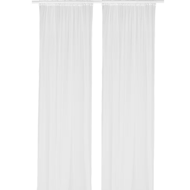 IKEA Net curtains, 1 pair, white, 280x300 cm