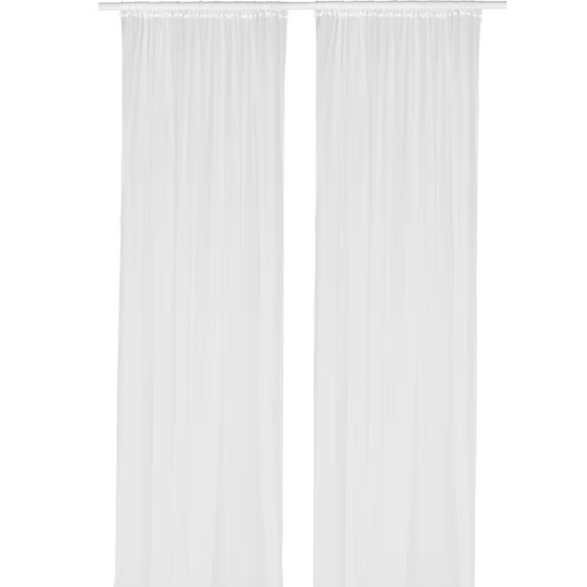 IKEA Net curtains, 1 pair, white, 280x300 cm