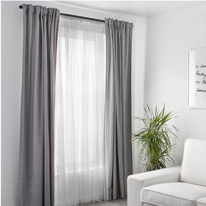 IKEA Net curtains, 1 pair, white, 280x300 cm