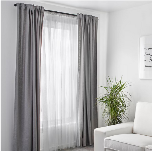 IKEA Net curtains, 1 pair, white, 280x300 cm