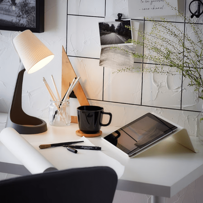 Work lamp, dark grey/white