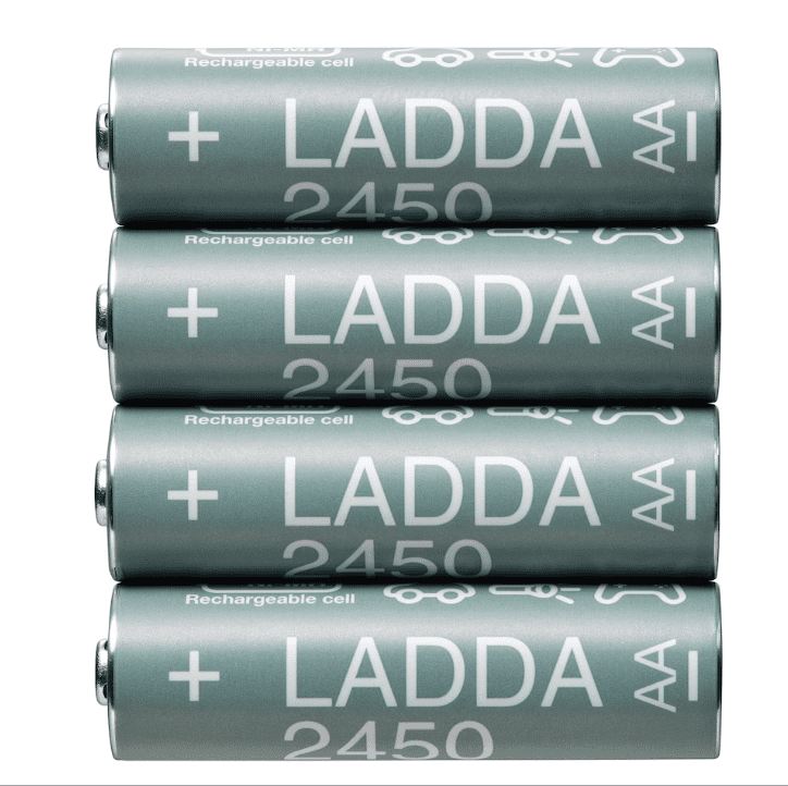 IKEA Rechargeable battery, HR06 AA 1.2V , 2450mAh set of 4 pieces