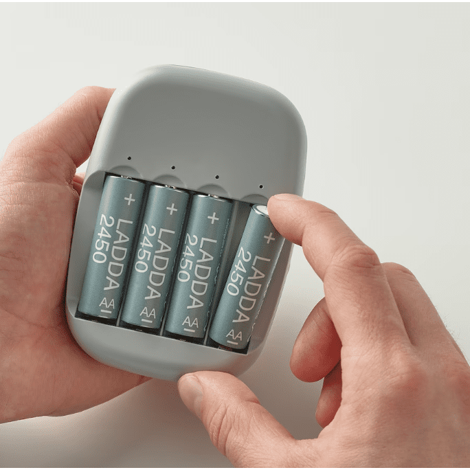 IKEA Rechargeable battery, HR06 AA 1.2V , 2450mAh set of 4 pieces