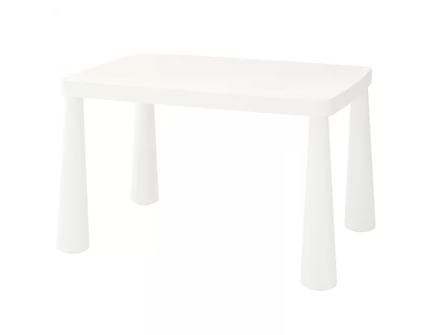 Children's table, in/outdoor red, 77x55 cm