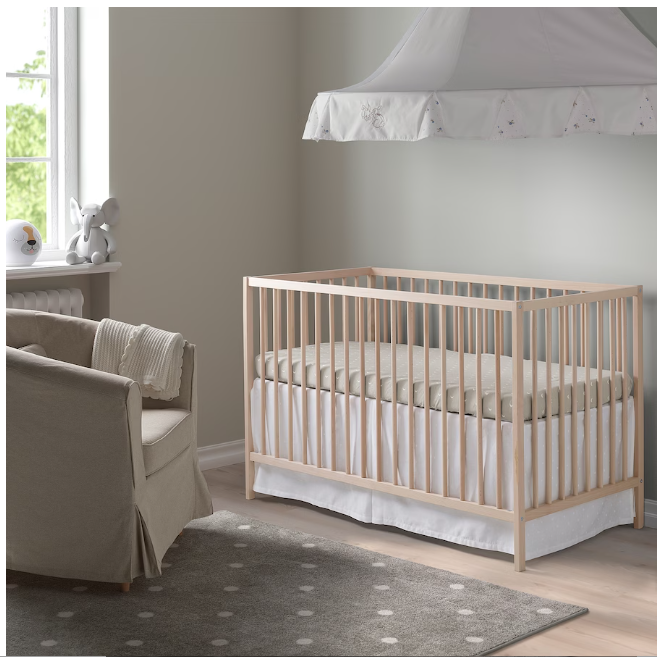 SNIGLAR Cot, beech, 60x120 cm