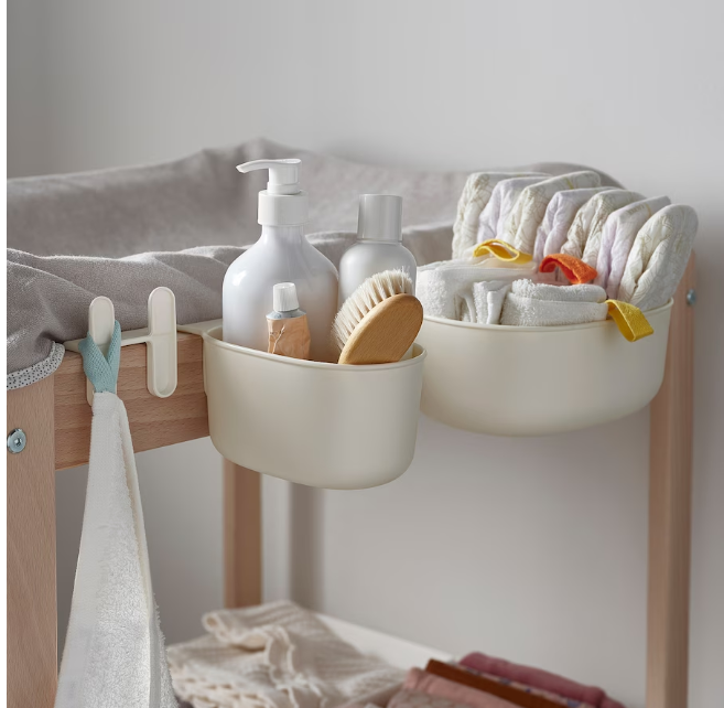 IKEA Storage baskets changing table set of 4, white