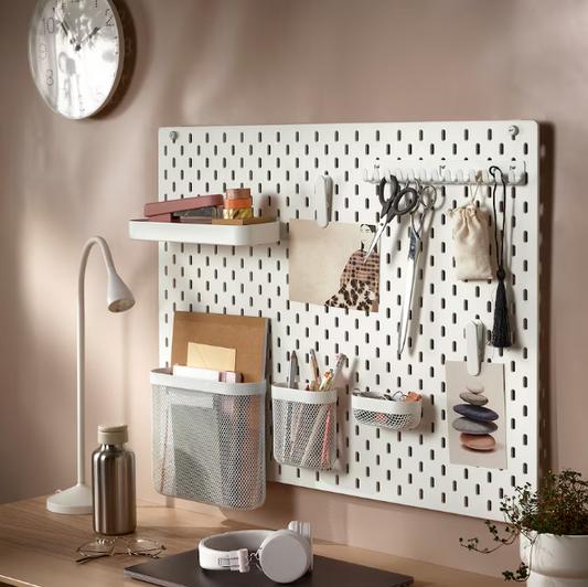 SKÅDIS Pegboard, white, 76x56 cm