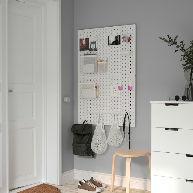 SKÅDIS Pegboard, white, 76x56 cm