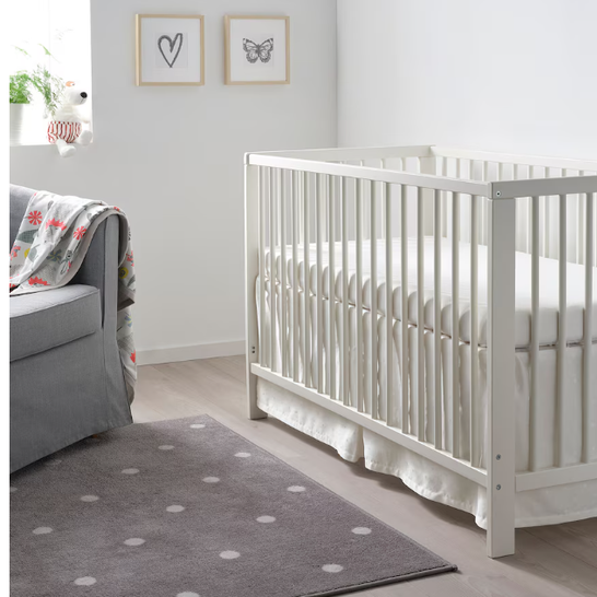 IKEA Cot, infant Bed, white, 60x120 cm